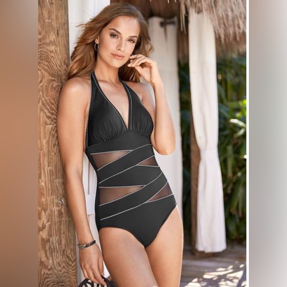 Venus Size 8 Womens Halter Top SwimSuit